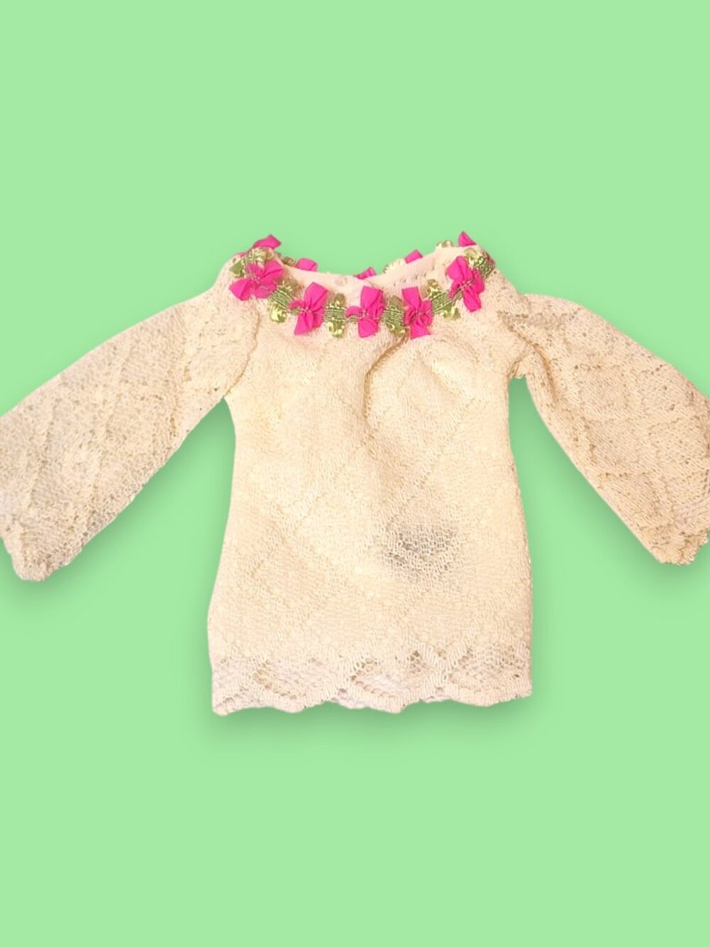 1970 Vintage Barbie Lace Caper Shirt #1791